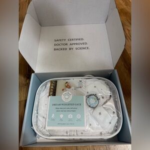 Dream Weighted Sack - White with Gray Stars